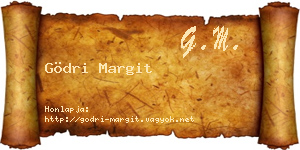 Gödri Margit névjegykártya